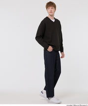 棉感V領針織上衣