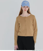 薄針織金鈕扣針織外套