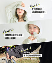 抗UV/接觸涼感 防曬蝙蝠袖連帽外套